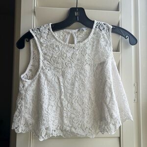 Aritzia white lace top